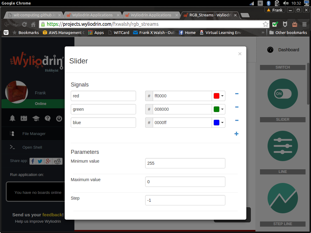 RGB Dashboard